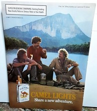 1986 Camel Lights Vintage Cigarette Advertising Print Ad Adventure Theme