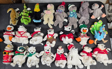 Coca-Cola Vintage 1990s Lot of 23 Bean Bag Animal Plushies with Coke Bottles