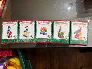 Merry Minatures Disney  Mickey,Minnie,pluto,donald,goofy train car decor