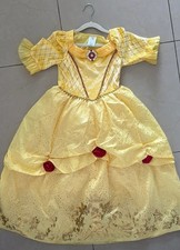 Disney Belle Costume Dress Size 9/10 Yellow Beauty and the Beast mid Sleeve