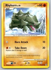 Pokemon Diamond & Pearl Rhyhorn Common 95/130 Lightly Played