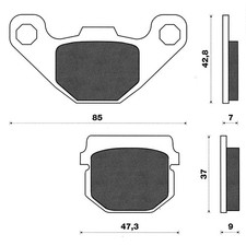 1 Coppia pastiglie freno ant per Aprilia Scarabeo 50 4T - 4V 2010-2015