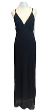 wild fable Black Maxi Dress Adjustable Straps Vneck , Lightweight Size S