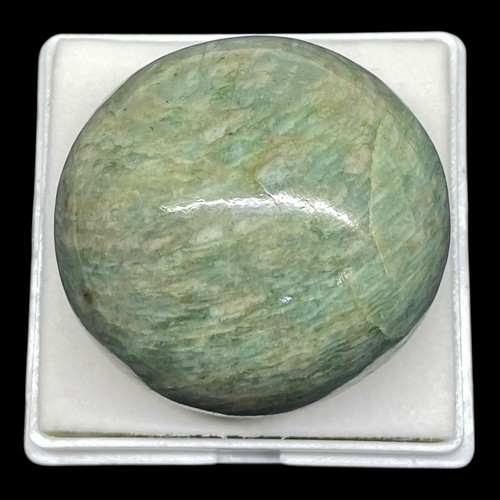 567 Cts Natural Untreated Amazonite 53x52x29mm Huge Polished Round Gemstone - Picture 6 of 8