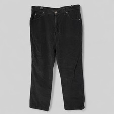 VTG Lee Riders Black Corduroy Pants Men  s 35x29 Straight Leg USA 1980  s