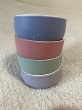 4 Elk And Friends Porcelain Bowls With Protective Silicone Anti Slip Sleeves