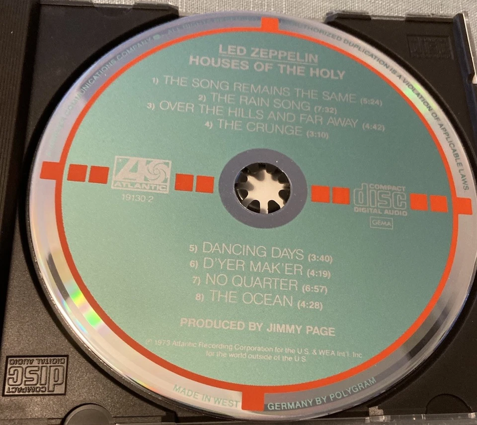 Led Zeppelin - Houses of the Holy CD release Target label West Germany 1985 - Image 2 of 4