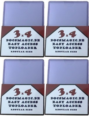 4 x 25 Docsmagic.de Easy Access Toploader - 3'' x 4'' - Standard Regular Size