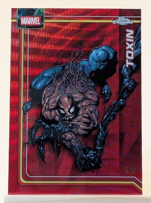 Toxin 2026 Topps Chrome Marvel Comics #191 Red Wave 5/5