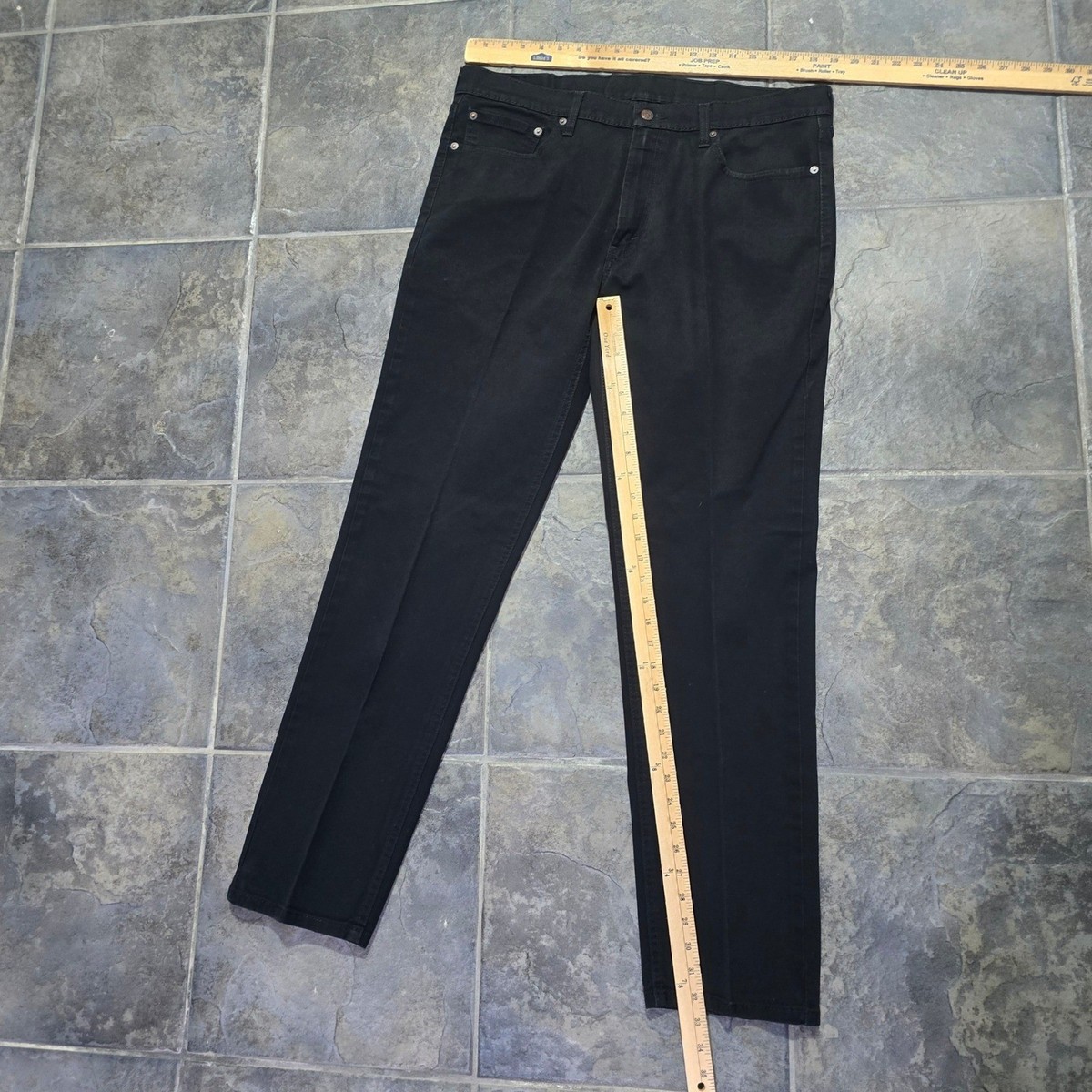 Levi's 541 Athletic Taper Jeans Mens 36x34 Black Denim Pants 18181
