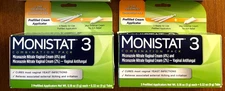 Monistat 3 Combination Pack 3 Day 3 Appl+1 Crm *LOT OF 2*  EXP:04/2026