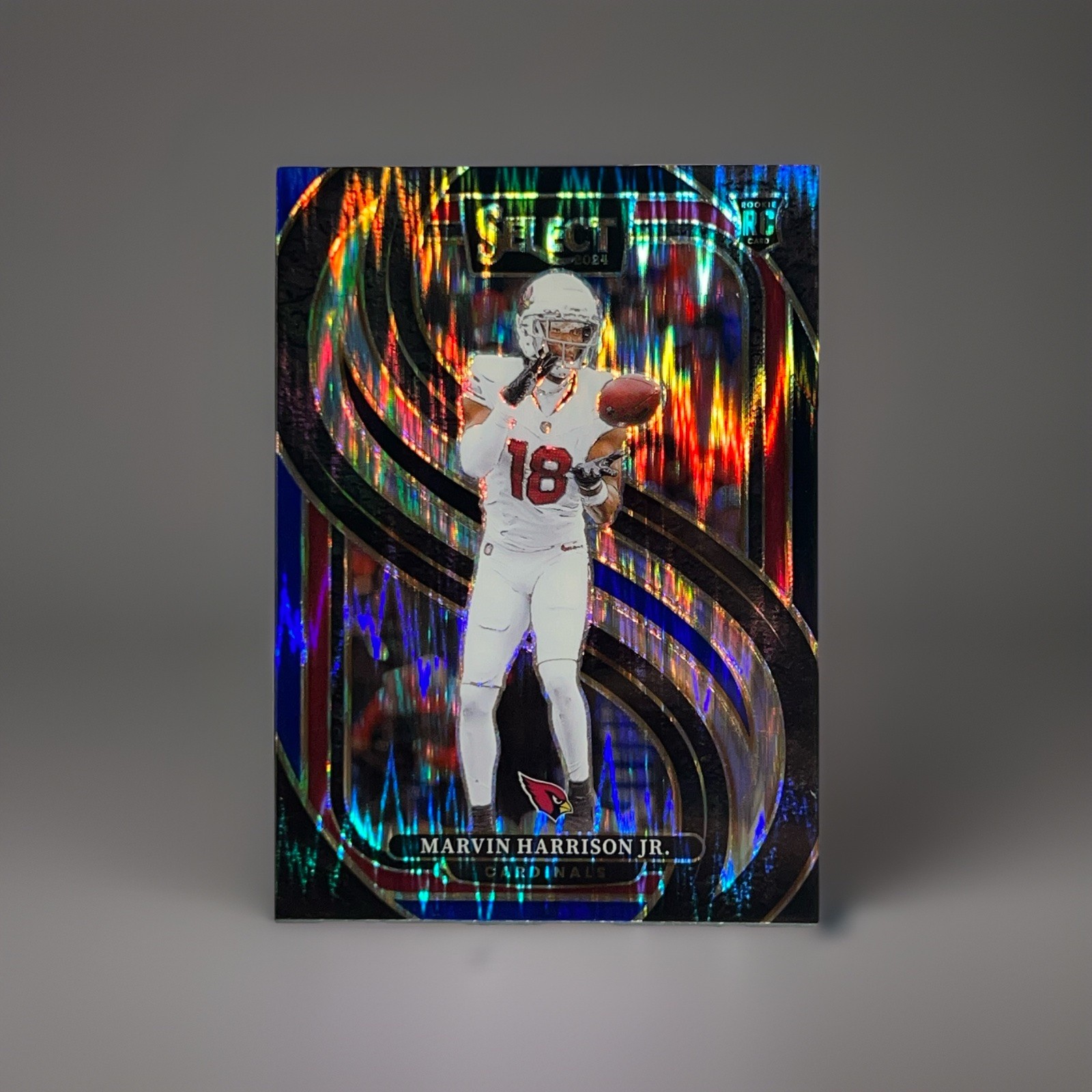 2024 Select - Marvin Harrison Jr - Black & Blue Shock Prizm RC #115 Premier Lvl