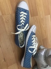 Blue TU Lace Up Plimsols Size 7