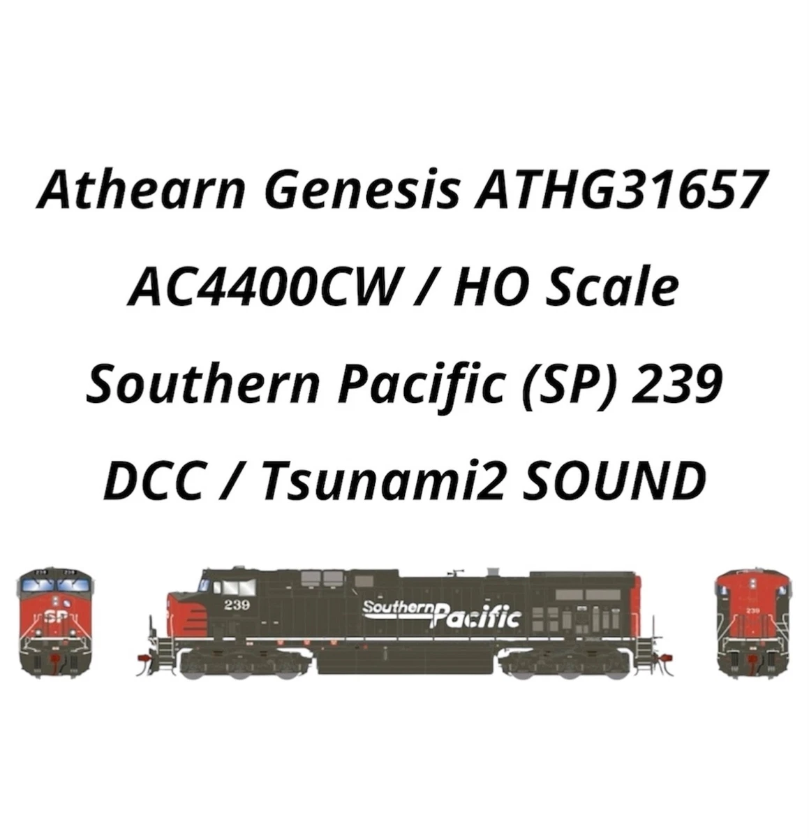 Locomotive Athearn HO SW7 Cow Power Southern Pacific 2286, Kit à Monter, Occasion