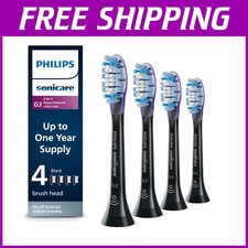 Genuine Black Electric Toothbrush Heads, 4 Pack