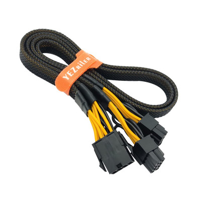 CPU to GPU, CPU 8 Pin Female to Dual PCIe 8 Pin (6+2) Male Power Adapter Slee...