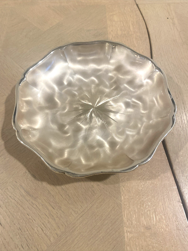 Vintage Silver-plate Tarnish Resistant 3 Foote German Serving Dish, Atomic Star