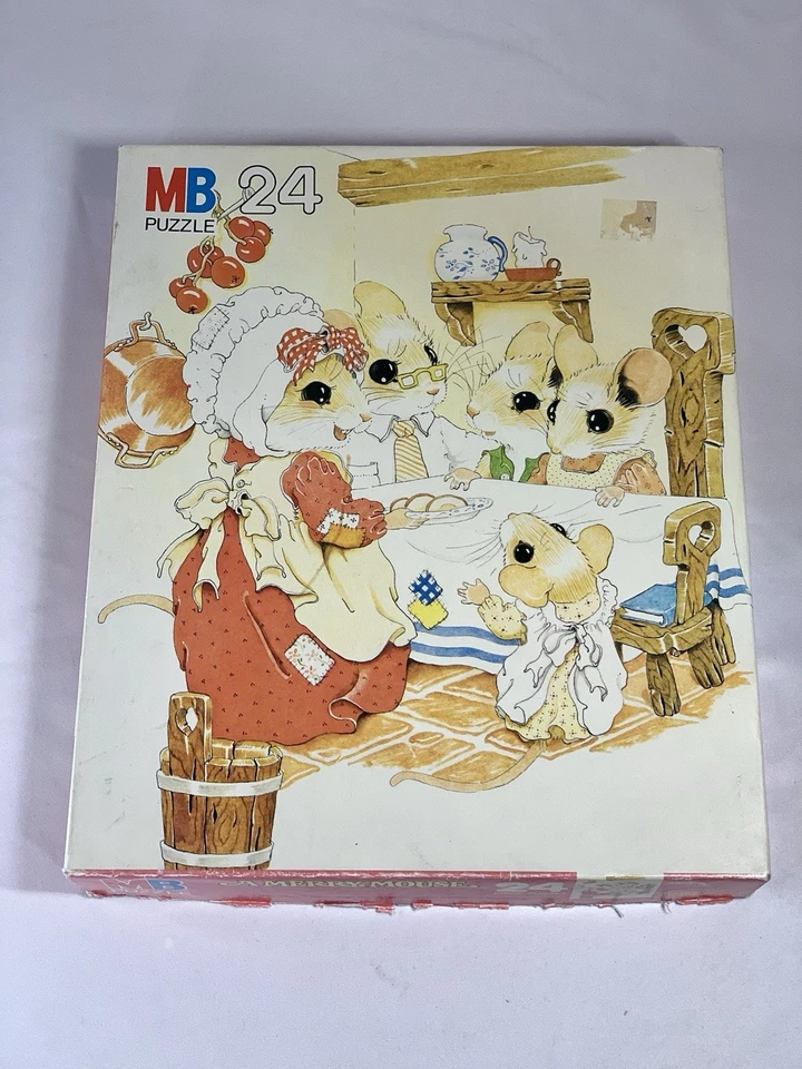 Rompecabezas vintage 1982 A Merry-Mouse 24 piezas Milton Bradley Prisc Hillman COMPLETO Foto 3 de 4
