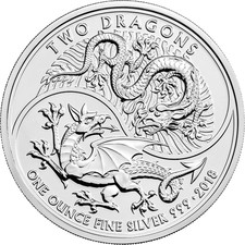 1oz Silver Royal Mint Two Dragons 2018