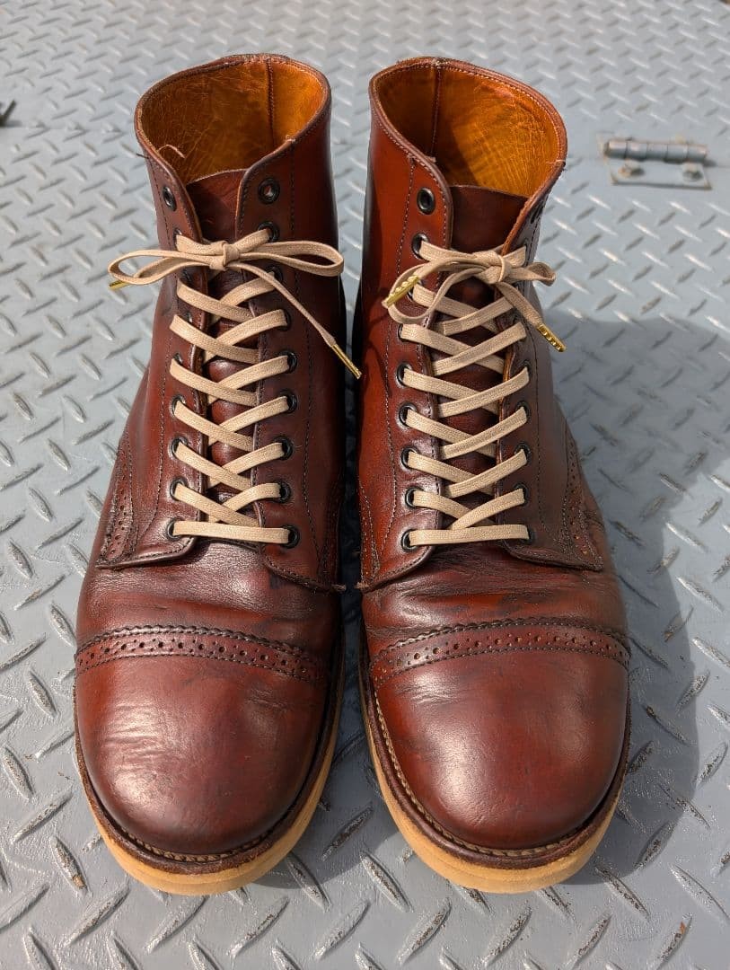 Yuketen Johnson Cap Toe Work Boots Brown US 10.5 Men display picture 1