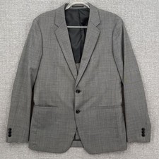 Theory Blazer Men Size 40 Grey Wool Two Button Professional Business Classic