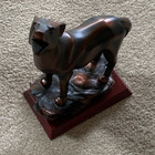 Herco Gift Howling Wolf Figurine Resin Sculpture on Base — photo 1