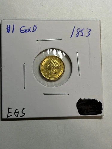 1853 G$1 Liberty Head Gold Dollar Nice UNC Tougher Gold Type Coin