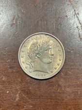 1892 BARBER HALF DOLLAR BEAUTIFUL AU++ GREAT FIRST YEAR TYPE COIN