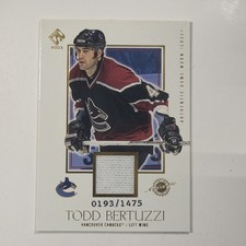 2002-03 Pacific Private Stock - Todd Bertuzzi #147 /1475 Game Worn Jersey