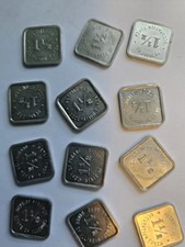 Illinois Retailers Occupation Tax Token 1½¢ Aluminum Square Lot