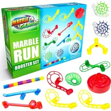 Marble Run Booster Set - 20 Pieces Total, Construction Building Blocks Toys