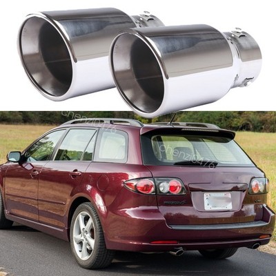 Pairs Exhaust Pipes Car For 2006 Mazda6 SSport Wagon Rear Throat Muffler 38-76mm