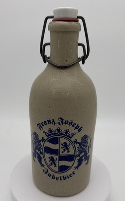 VTG Franz Joseph Jubelbier German Stoneware Beer Bottle w/Porcelain Stopper .5L