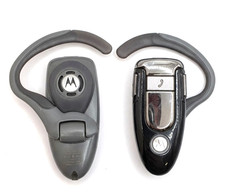 Motorola H500 Bluetooth Headset Over Ear Hook Black Silver w/ Wall Charger P3
