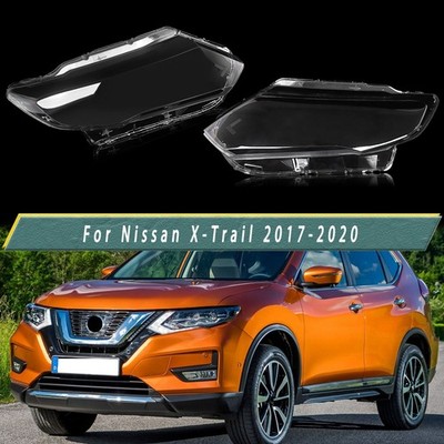 2Pcs Front Headlight Lens Cover Shell Clear Pair For Nissan X-Trail 2017-2020