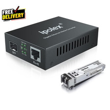 Gigabit Multi-Mode LC Fiber to Ethernet Media Converter with a SFP SX Module....