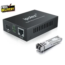 Gigabit Multi-Mode LC Fiber to Ethernet Media Converter with a SFP SX Module....