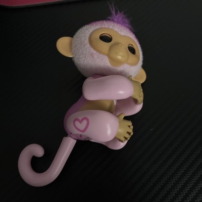 Fingerlings Interactive Baby Monkey Finger Toy Purple W/ purple hair