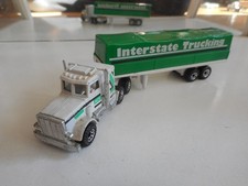 Matchbox Convoy Peterbilt + Anhänger „Interstate Trucking“ in Weiß/Grün