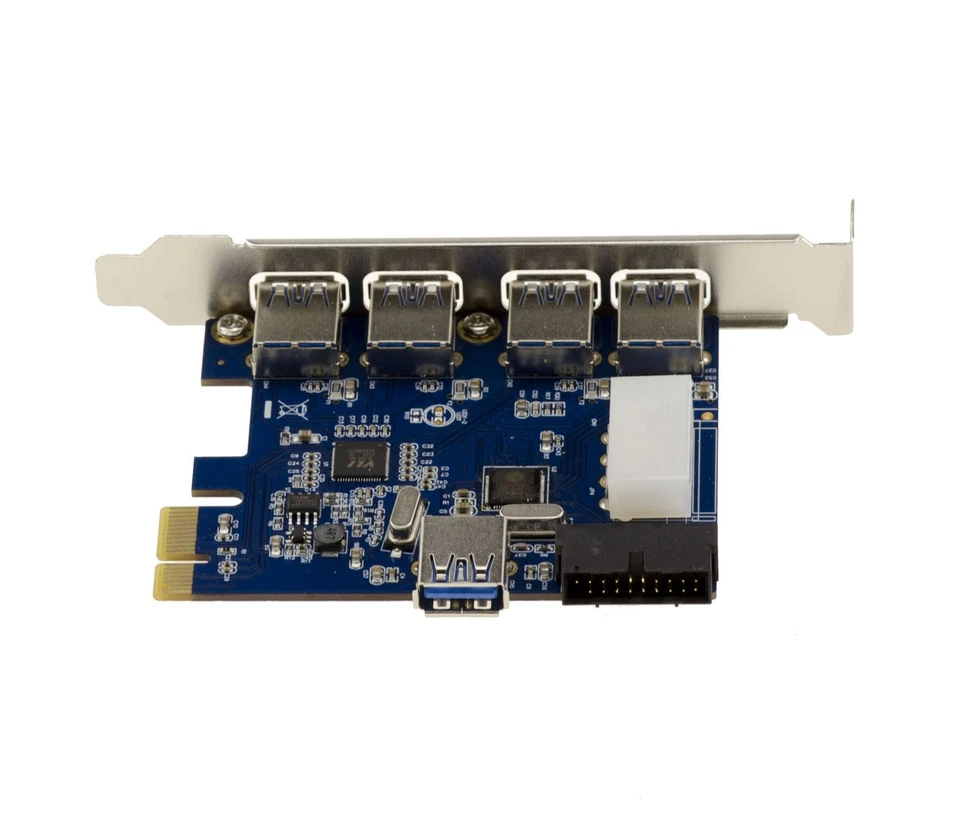 Scheda PCIe A USB 3.0 - 4 Porte Esterne Superspeed + 2 Porte Interne 19 Pin - Immagine 2 di 4