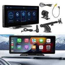 10.26" Portable Wireless Car Stereo Radio Fit For Apple CarPlay Android Auto New