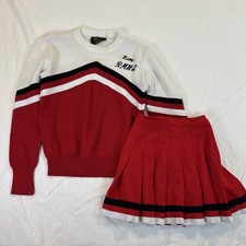 Vintage Dehen Official Cheerleading Outfit Sweater Skirt Pleated RMHS "Kim" S/5