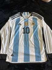 Argentina Lionel Messi Long Sleeve Home Jersey Authentic Adidas No Tags Size L