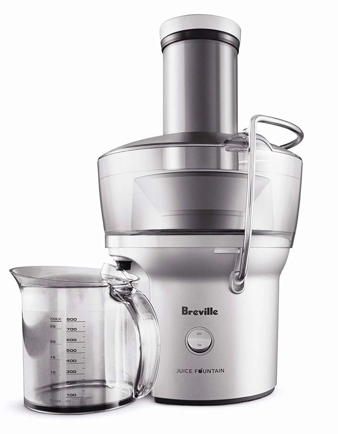 Breville BJE200XL Juice Fountain Compact Centrifugal Machine, 25 Fl Oz, Silver