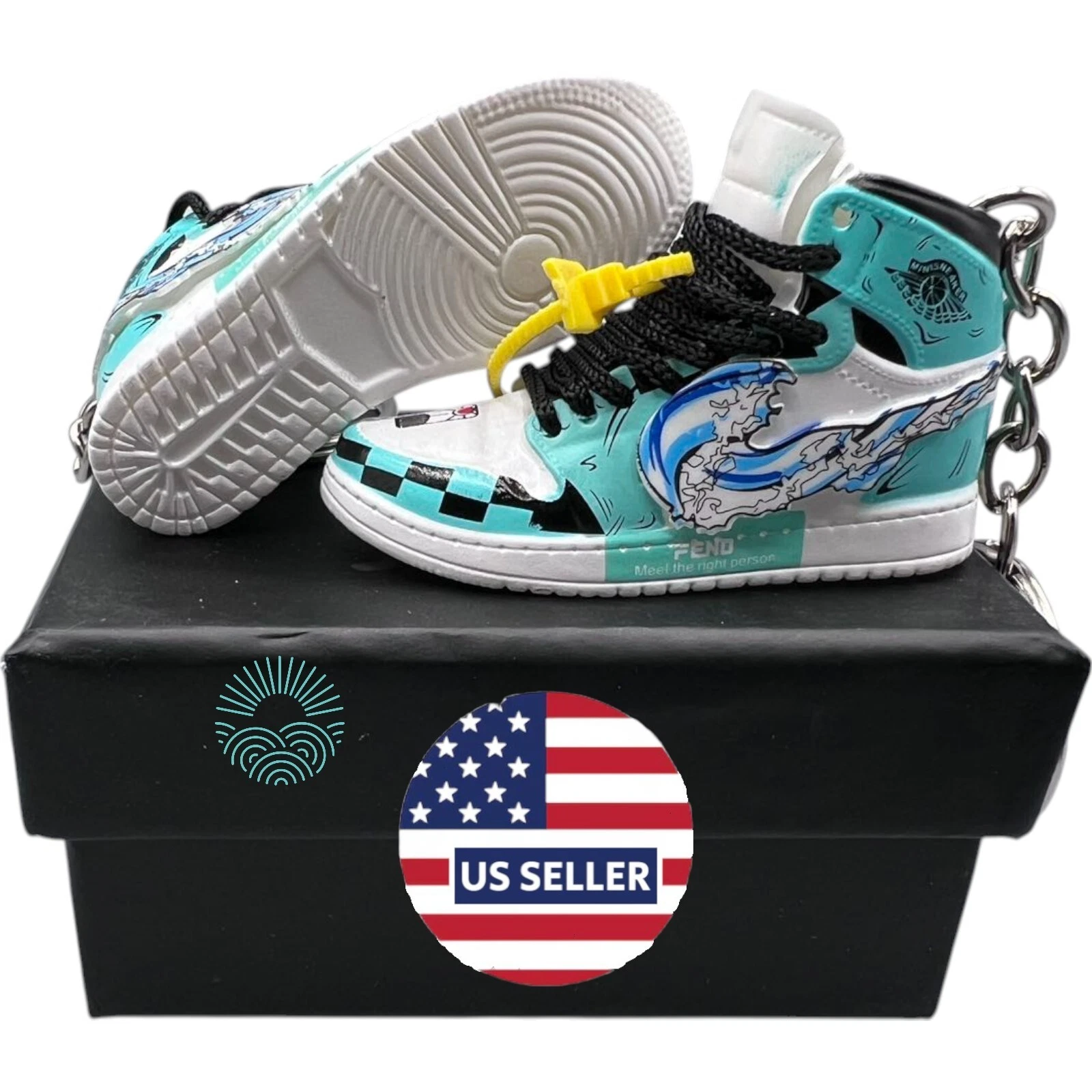 Porte clés Chaussures Mini Jordan / AJ Sneaker Trainer Keyrings   Mini Porte clés Chaussures 3D