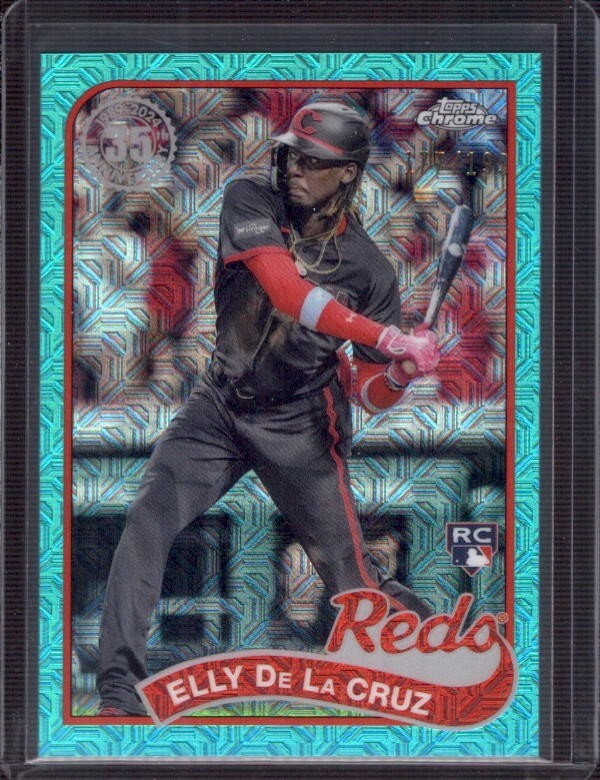 ELLY De La CRUZ 2024 Topps Series 2 1989 Silver Pack #50 Aqua Refractor RC #/199