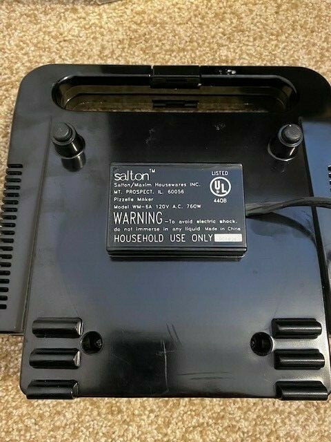 Salton Pizzelle Master Model WM-6