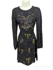 LOFT blue Floral Sheath Dress Size 2