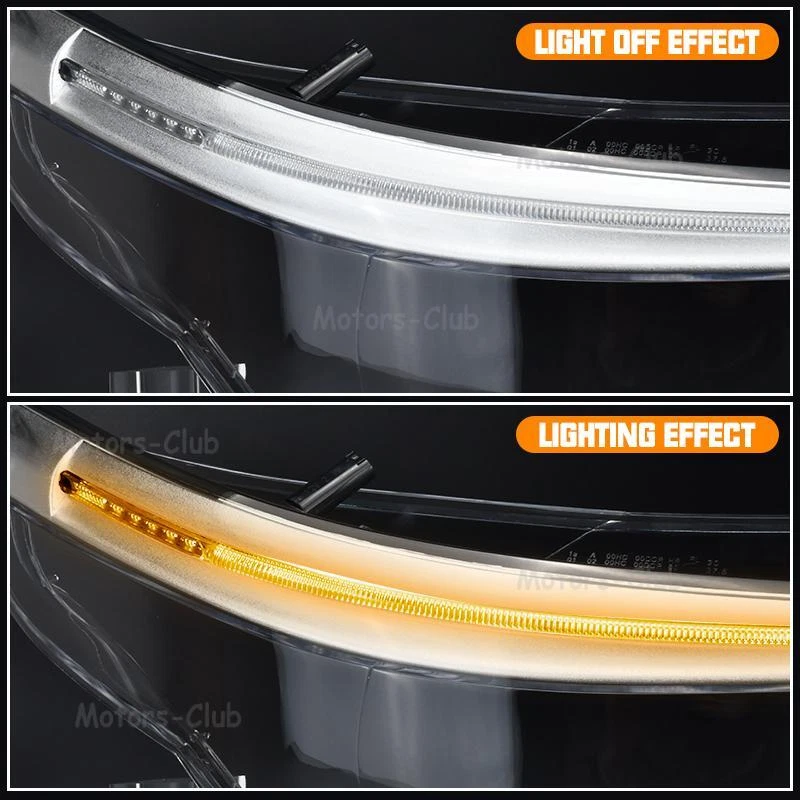 Paar Klar Scheinwerferglas Streuscheibe Satz mit LED für BMW 5er E60 E61 08-10 - Bild 3 von 4
