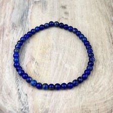 Lapis Lazuli Beads Dainty Blue Natural Stone Healing Crystal Bracelet 6mm